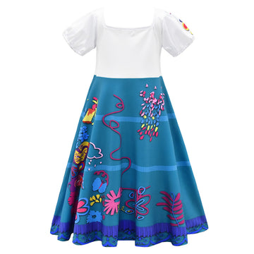 Anime Niños Encanto Mirabel Cosplay Navidad Disfraz Vestido Carnaval Traje Per.